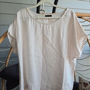 Quince Off White 100% Linen Top Size XL